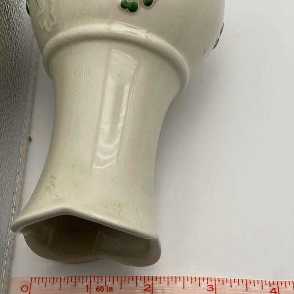White Vase with Green Clover Design - Picture 5 of 5